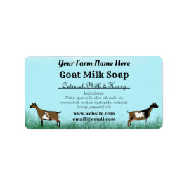 Blue Sky Goat Milk Soap Label - Nigerianer Zwerg Adressaufkleber