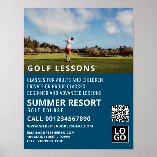 Blue Sky, GoIf Lektion Werbung Poster (Vorne)