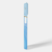 Blue Sky Gold Glitzer Marmor individuell anpassbar Case-Mate iPhone Hülle (Rückseite / Rechts)