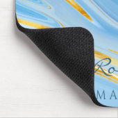 Blue Sky Gold Glitzer Marmor individuell anpassbar Mousepad (Ecke)