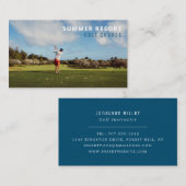 Blue Sky, Golf Club, Golfer, Golf Coach Visitenkarte (Vorne/Hinten)