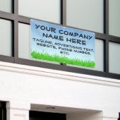 Blue Sky Grass Business Advertising Custom Banner (Äußeres Gebäude)