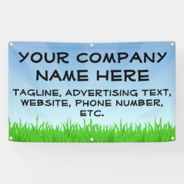 Blue Sky Grass Business Advertising Custom Banner