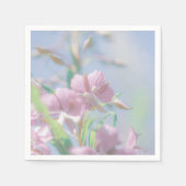 Blue Sky Green Pflanze Blätter Purple Flowers Serviette (Vorderseite)