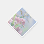 Blue Sky Green Pflanze Blätter Purple Flowers Serviette (Ecke)