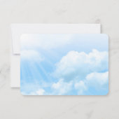 Blue Sky Guest Count Wedding RSVP Cards (Rückseite)