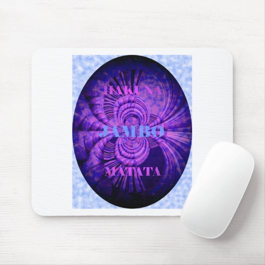 Blue Sky Hakuna Matata Kenya Giraffe Woven Art C Mousepad (Mit Mouse)