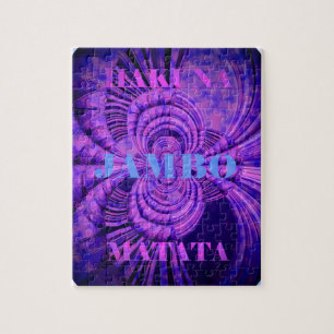 Blue Sky Hakuna Matata Kenya Giraffe Woven Art C Puzzle