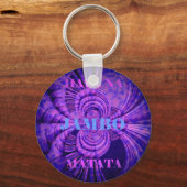 Blue Sky Hakuna Matata Kenya Giraffe Woven Art C Schlüsselanhänger (Vorderseite)