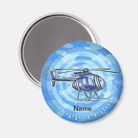 Blue Sky Helicopter-Magnet Magnet (Vorderseite/Rückseite)