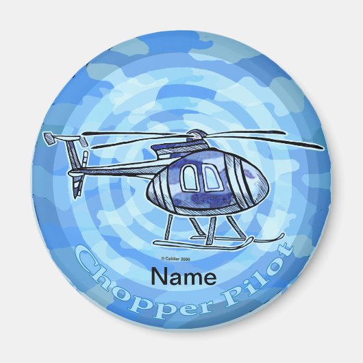 Blue Sky Helicopter-Magnet Magnet (Vorne)