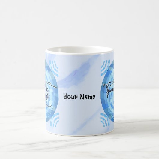 Blue Sky Helicopter-Tasse Kaffeetasse (Mittel)