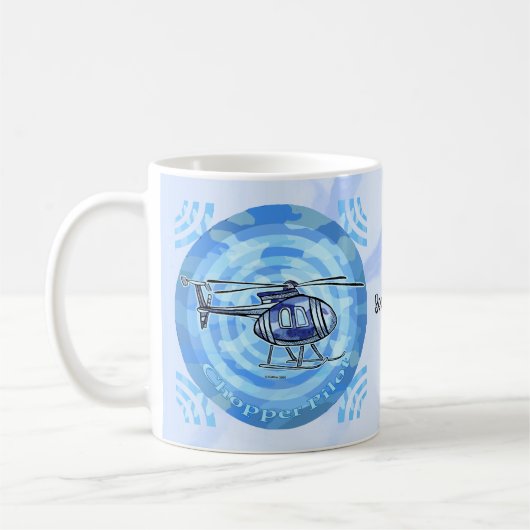 Blue Sky Helicopter-Tasse Kaffeetasse (Links)