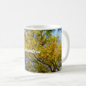 Blue Sky & Herbst - Personalisiert Kaffeetasse (VorderseiteRechts)