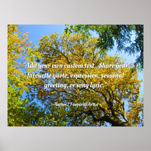 Blue Sky & Herbst - Personalisiert Poster