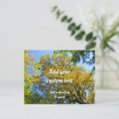 Blue Sky & Herbst - Personalisiert Postkarte (Stehend Vorderseite)