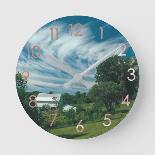 Blue Sky Homestead Wanduhr (Vorderseite)