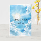 Blue Sky Hope is the Best Medicine Karte (Gelbe Blume)