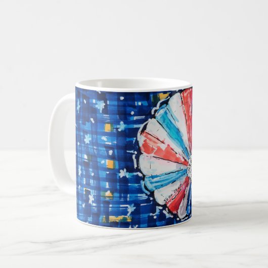 Blue Sky Hot Air Balloon Kaffeetasse (Vorderseite Links)