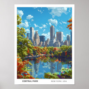 Blue Sky im Central Park New York Poster