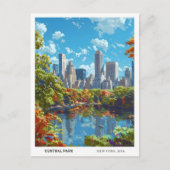 Blue Sky im Central Park New York Postkarte (Vorderseite)