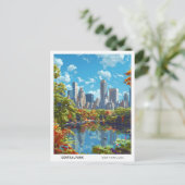 Blue Sky im Central Park New York Postkarte (Stehend Vorderseite)