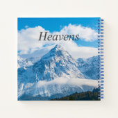 Blue Sky Image Heavens Text Custom Spiral Notebook Notizblock (Rückseite)