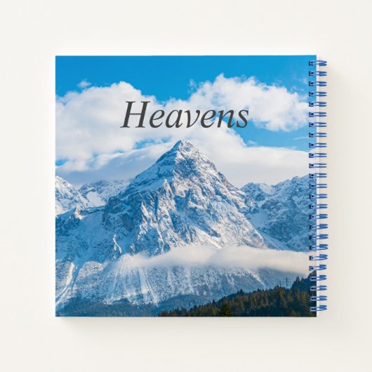 Blue Sky Image Heavens Text Custom Spiral Notebook Notizblock (Rückseite)