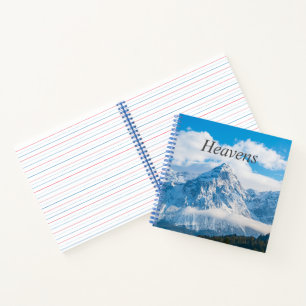 Blue Sky Image Heavens Text Custom Spiral Notebook Notizblock