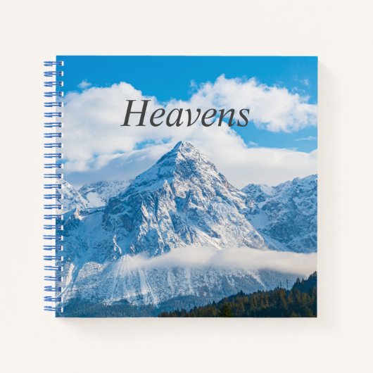Blue Sky Image Heavens Text Custom Spiral Notebook Notizblock (Vorderseite)