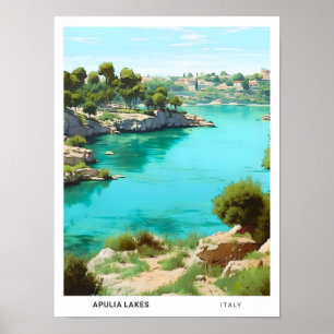 Blue Sky in Apulien Seen Italien Vintage Poster