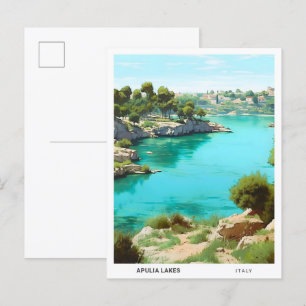 Blue Sky in Apulien Seen Italien Vintage Postkarte