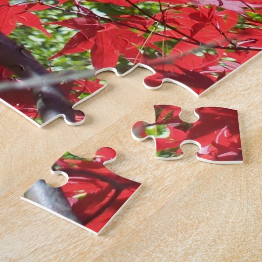 Blue Sky in Autumn Puzzle Gift Fall Maple Leaves (Seite)