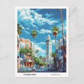 Blue Sky in Casablanca Marokko Postkarte (Vorderseite)