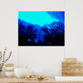 Blue Sky in der Nacht Poster (Küche)