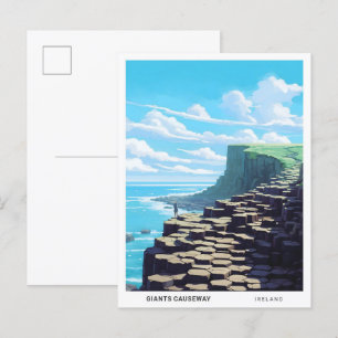 Blue Sky in Giants Causeway Ireland Travel Postkarte