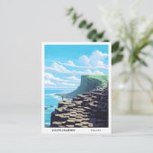 Blue Sky in Giants Causeway Ireland Travel Postkarte (Stehend Vorderseite)