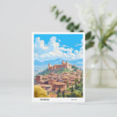 Blue Sky in Granada Spanien Vintage Travel Postkarte (Stehend Vorderseite)