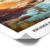 Blue Sky in Kruger Nationalpark Vintage Poster (Ecke)