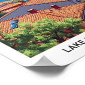 Blue Sky in Lake Ohrid North Mazedonien Travel Poster (Ecke)