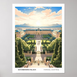 Blue Sky in Schonbrunn Palace Vienna Austria Poster