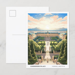 Blue Sky in Schonbrunn Palace Vienna Austria Postkarte