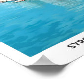 Blue Sky in Syros Griechenland Vintage Travel Poster (Ecke)