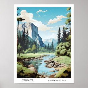 Blue Sky in Yosemite California Poster