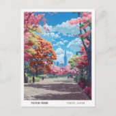 Blue Sky in Yoyogi Park Tokio Japan Travel Postkarte (Vorderseite)