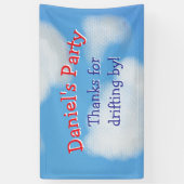 Blue Sky Kids Party Willkommensbanner Banner (Vertikal)