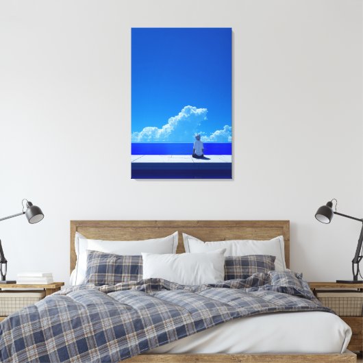 Blue Sky Leinwanddruck (Insitu (Schlafzimmer))