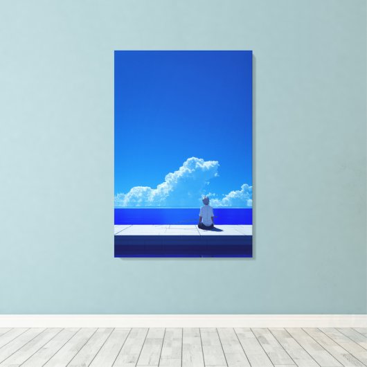 Blue Sky Leinwanddruck (Insitu (Holzboden))