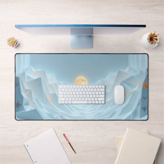 Blue Sky Lunar Desk Mat - Dreamy Minimalistisch Of Schreibtischunterlage