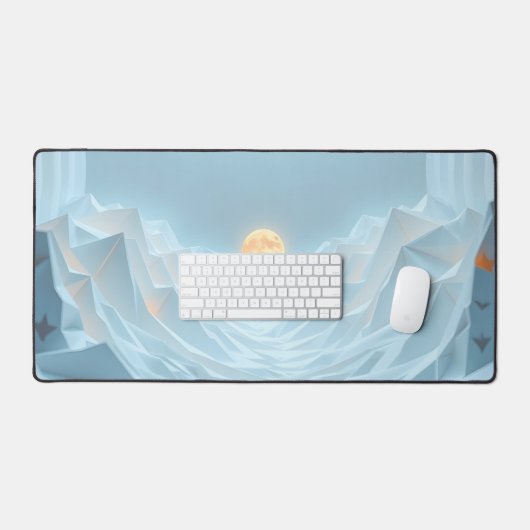 Blue Sky Lunar Desk Mat - Dreamy Minimalistisch Of Schreibtischunterlage (Tastatur & Maus)